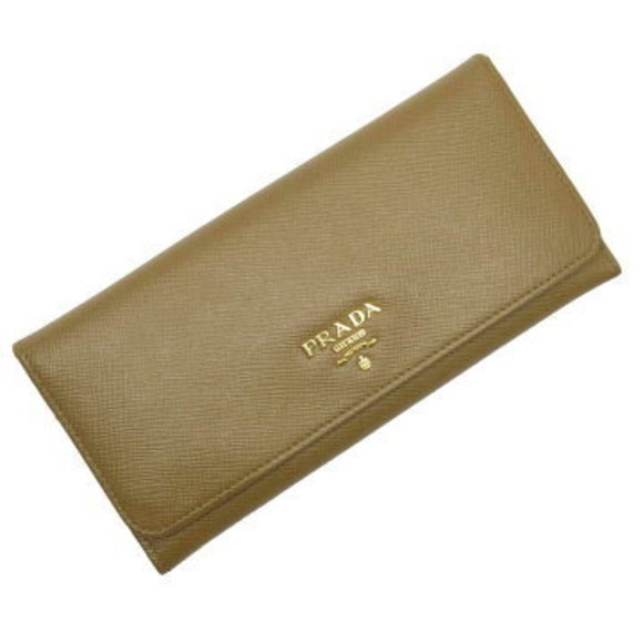 Prada Saffiano Leather Long Wallet Document Case Red Orange - Picture 1 of 3